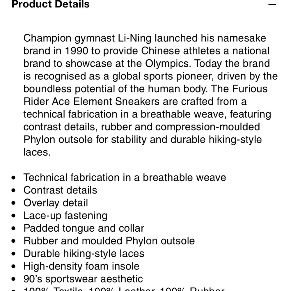 LI-NING
Furious Rider Ace Element Sneakers - Picture 6 of 6